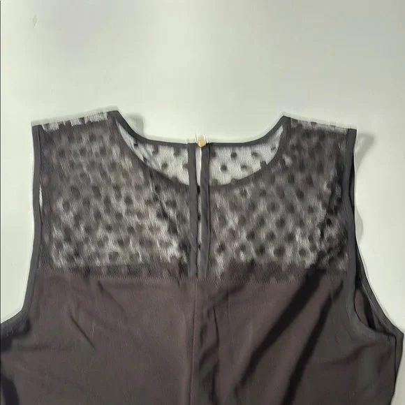Ann Taylor Black Sleeveless Lace detail blouse Sz S - Picture 6 of 6